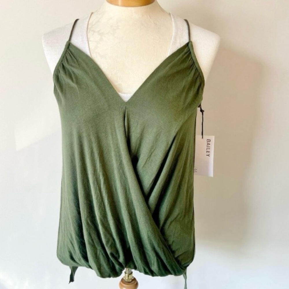 Bailey 44 Aviary Cross Over Tank Top in Olive Green Size XS New with Tags